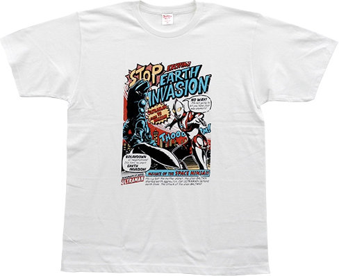Tシャツ「アダルトサイズ コミックデザイン・ウルトラマン VS バルタン星人」