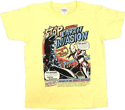 Tシャツ「キッズサイズ コミックデザイン・ウルトラマン VS バルタン星人」