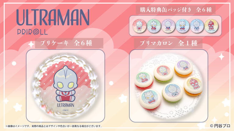 プリロール限定描きおこしデザインケーキ＆マカロン