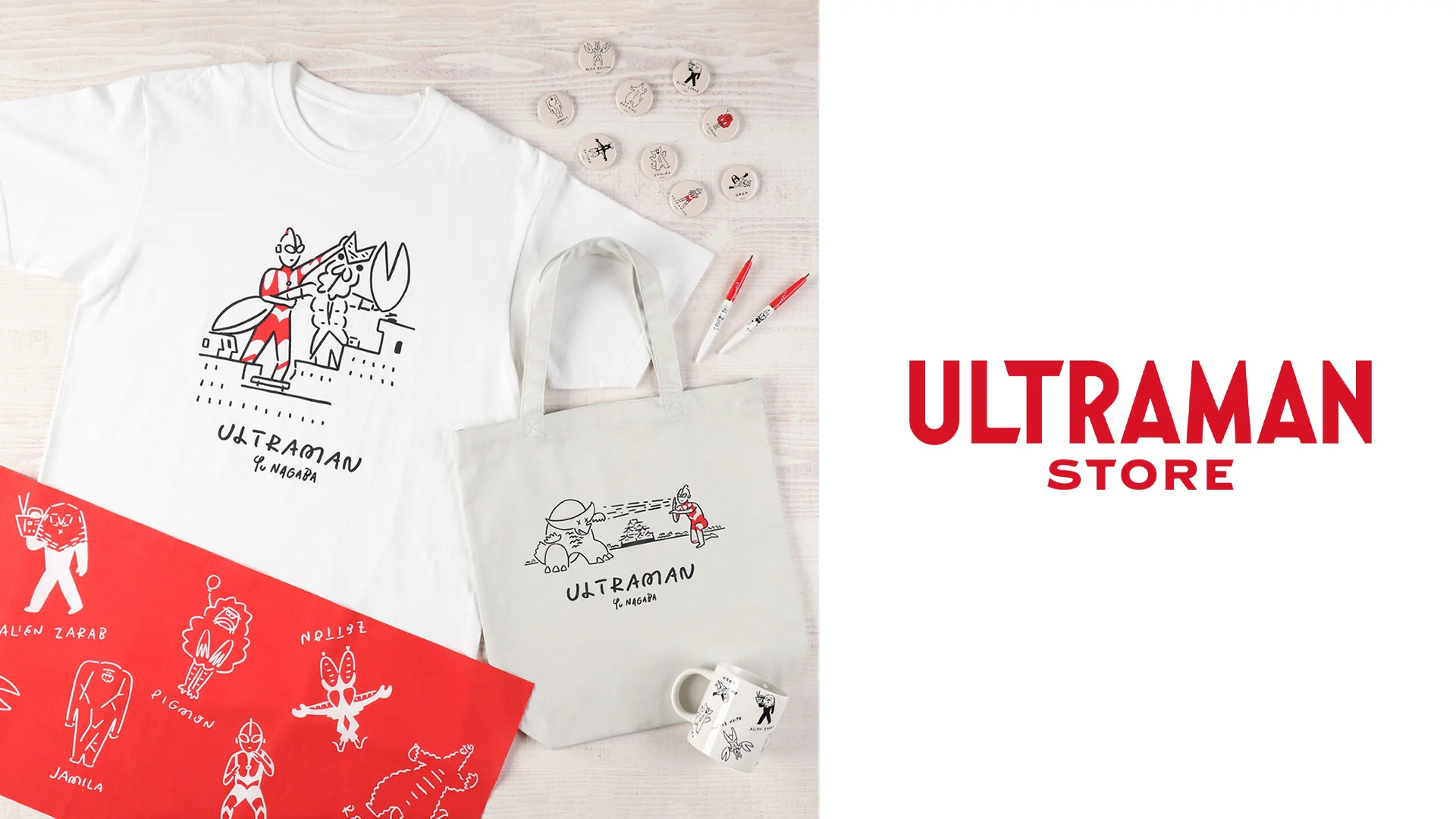 「ULTRAMAN STORE」とアーティスト・長場 雄氏がコラボ！描き起こしイラスト限定アイテムを2026年10月9日(金)より発売！