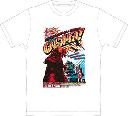 ウルトラマンワールドM78 大阪店限定Tシャツ（コミック・ウルトラマンVSゴモラ）ホワイト